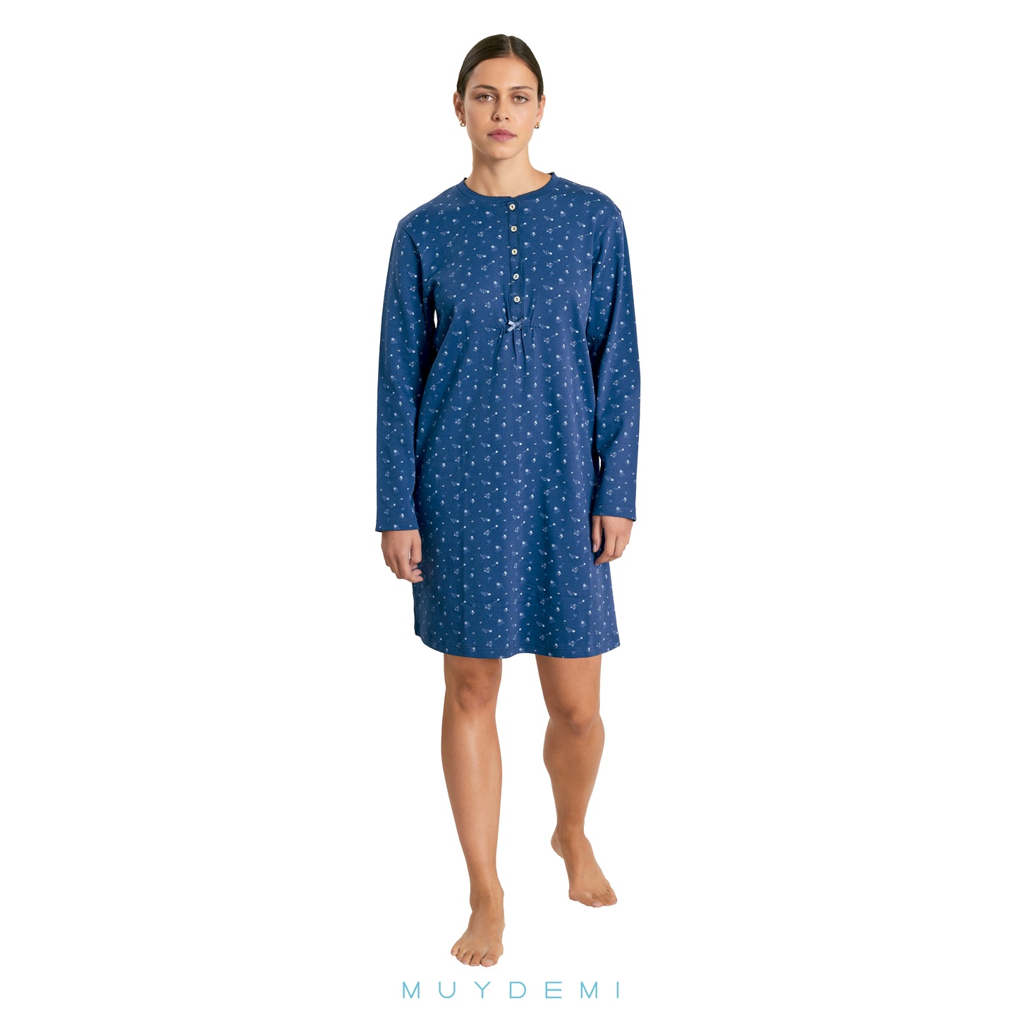 CAMICIA DA NOTTE SERAFINO STAMPA FLOREALE MUYDEMI