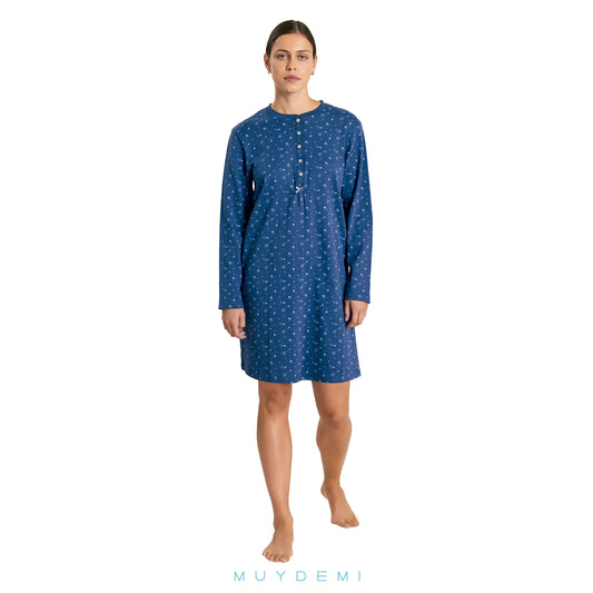 CAMICIA DA NOTTE SERAFINO STAMPA FLOREALE MUYDEMI