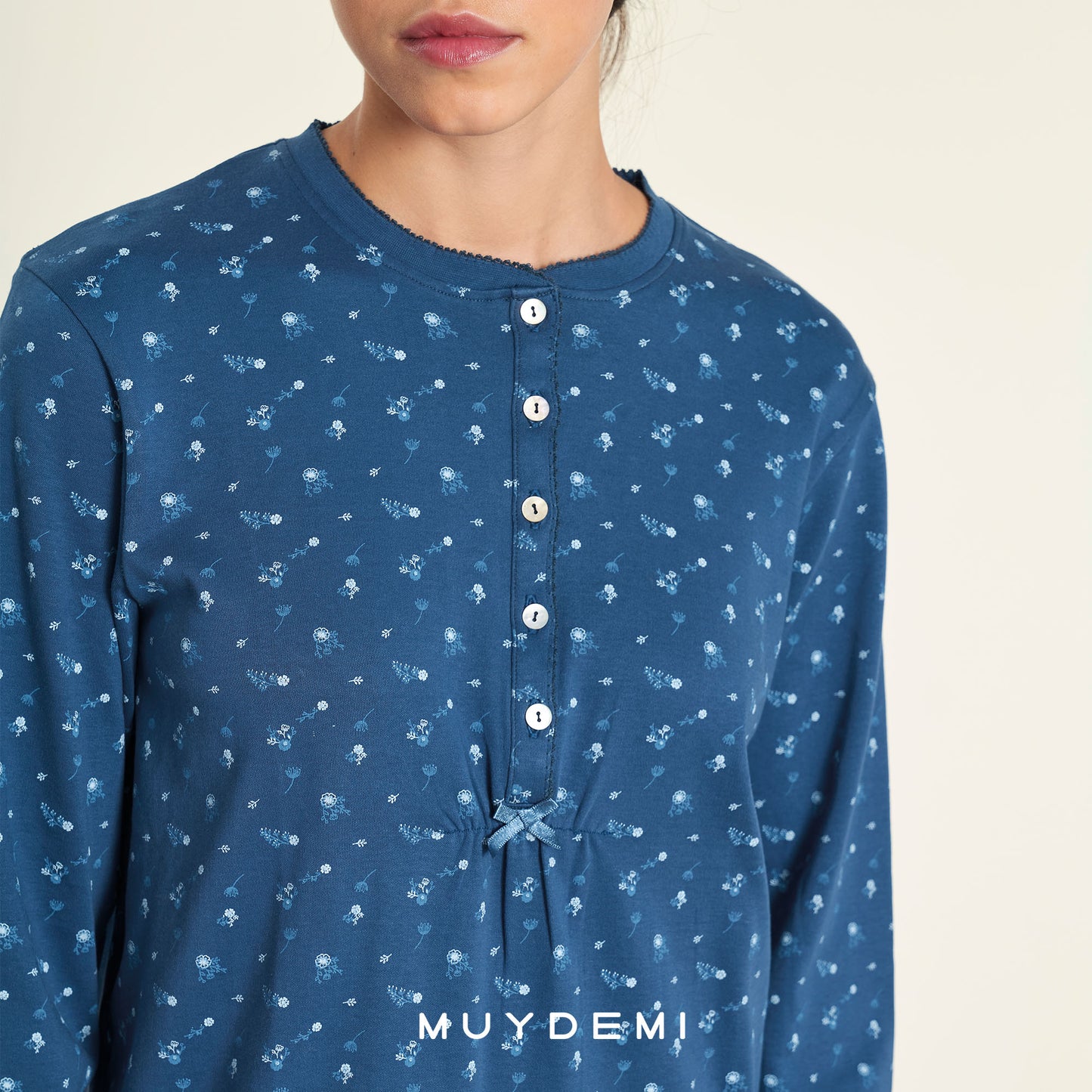 CAMICIA DA NOTTE SERAFINO STAMPA FLOREALE MUYDEMI