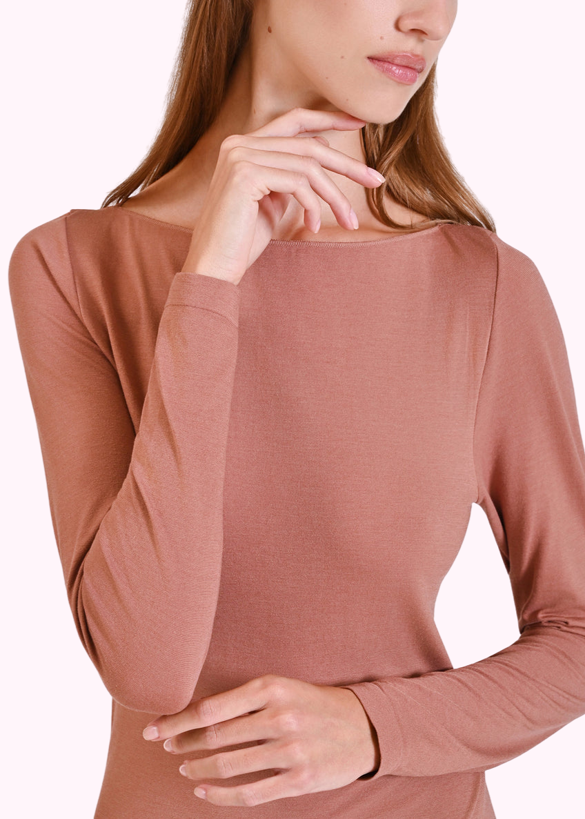 MAGLIA MODAL & SETA SCOLLO A BARCHETTA PHILIPPE MATIGNON