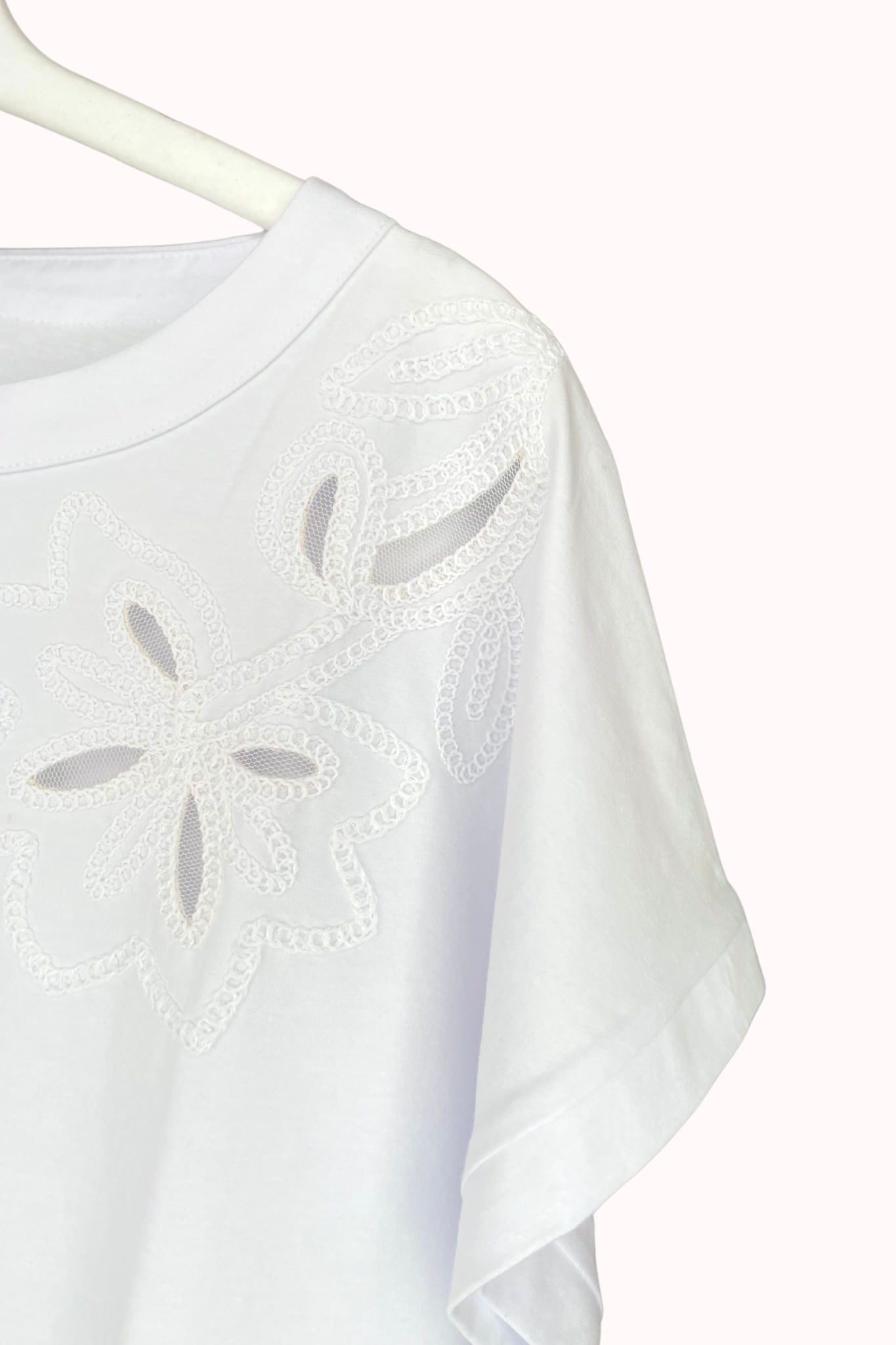 T-SHIRT IN COTONE ELASTICIZZATO EMBROIDERY OROBLU'