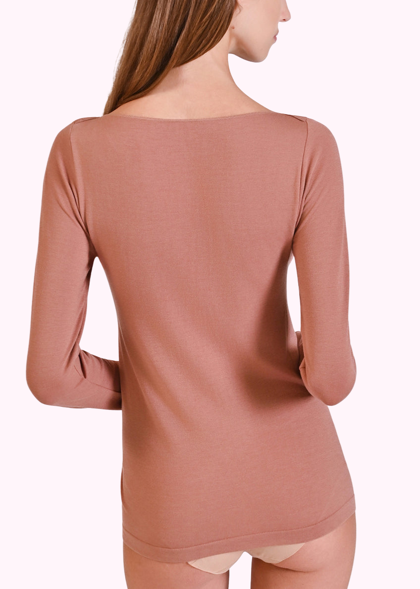 MAGLIA MODAL & SETA SCOLLO A BARCHETTA PHILIPPE MATIGNON