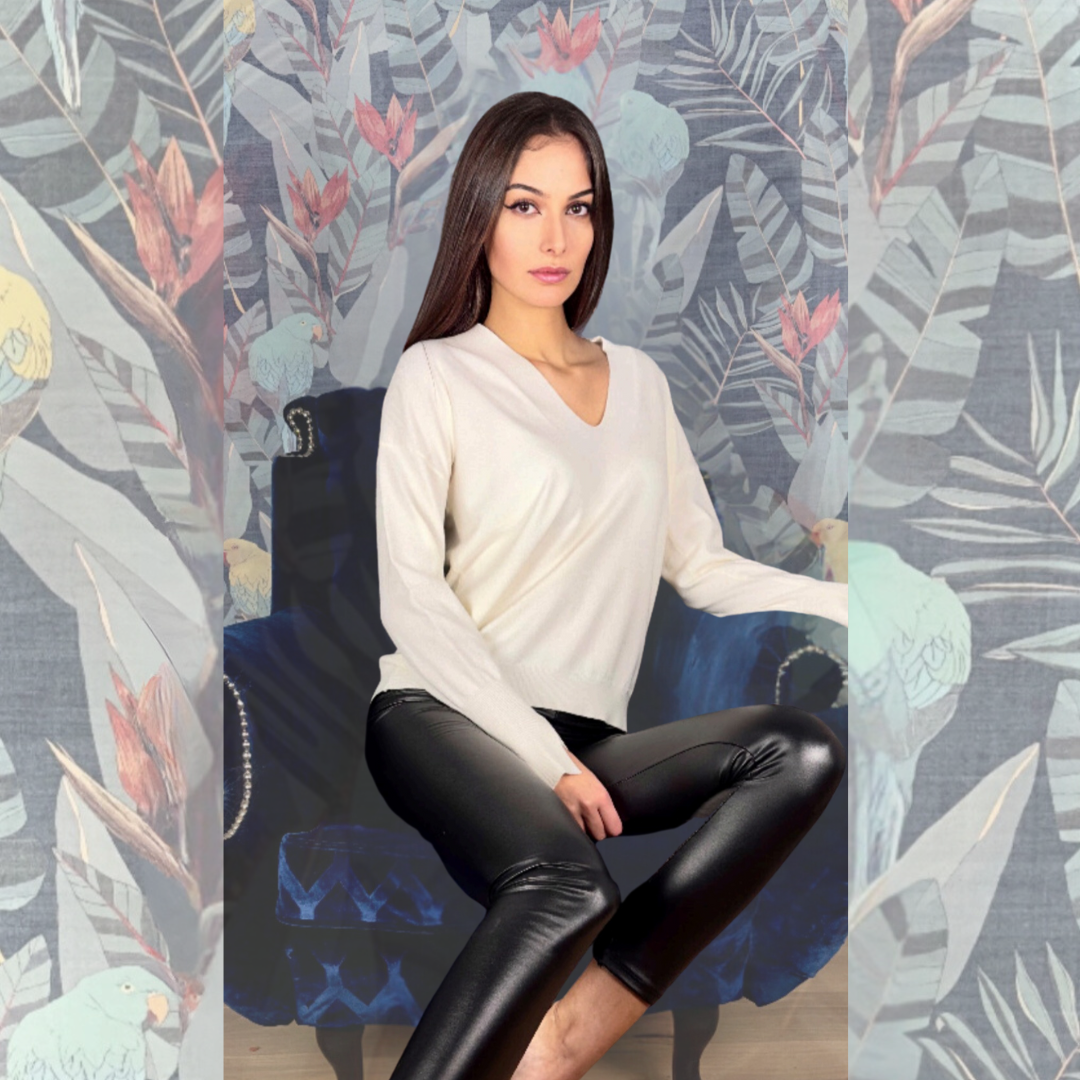 MAGLIA SCOLLO A V NORTH POLE LADIES