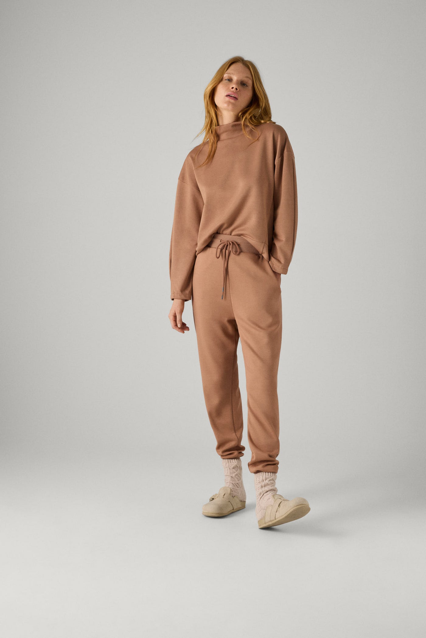 PANTALONI JOGGER TINTA UNITA CANNELLA YSABEL MORA