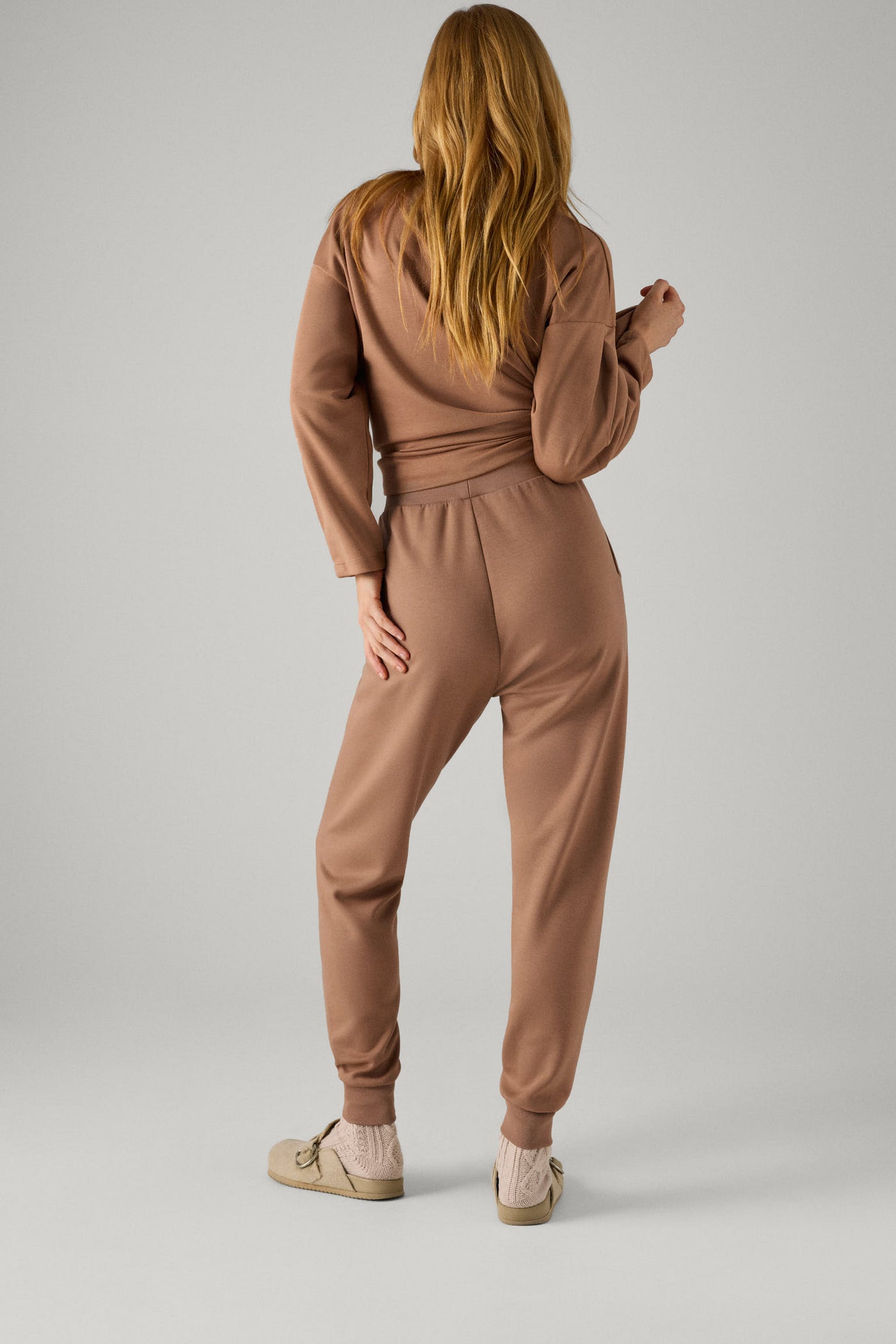 PANTALONI JOGGER TINTA UNITA CANNELLA YSABEL MORA