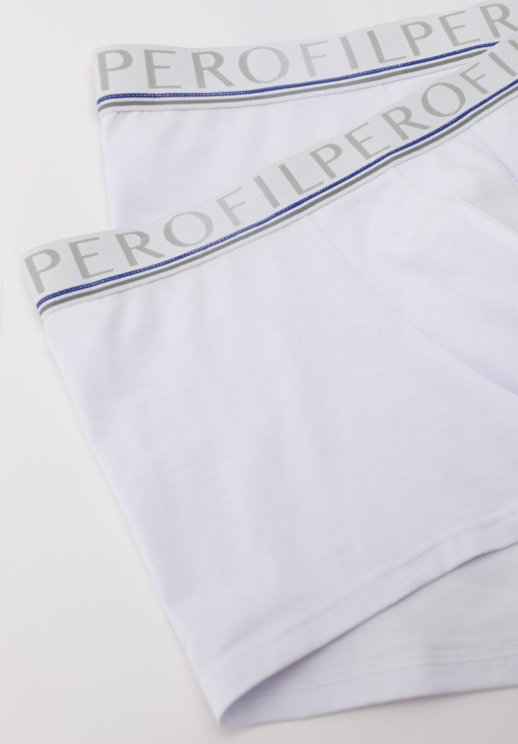 BIPACK BOXER PARIGAMBA IN COTONE ELASTICIZZATO CON LOGO PEROFIL