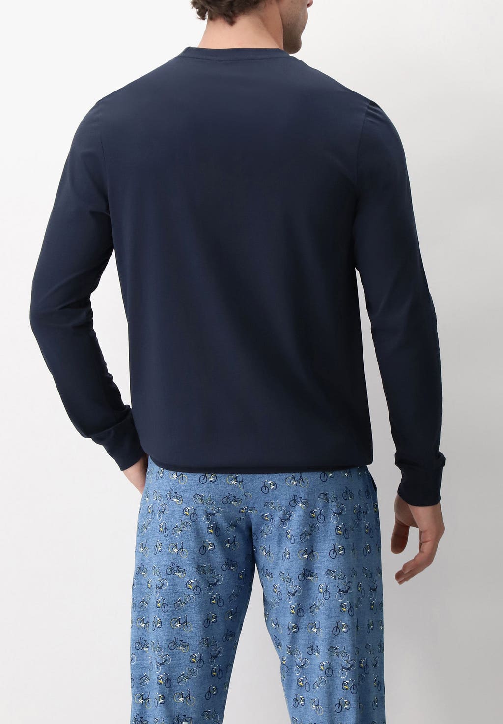 PIGIAMA UNISEX GIROCOLLO IN COTONE JERSEY STAMPA BICICLETTE PEROFIL