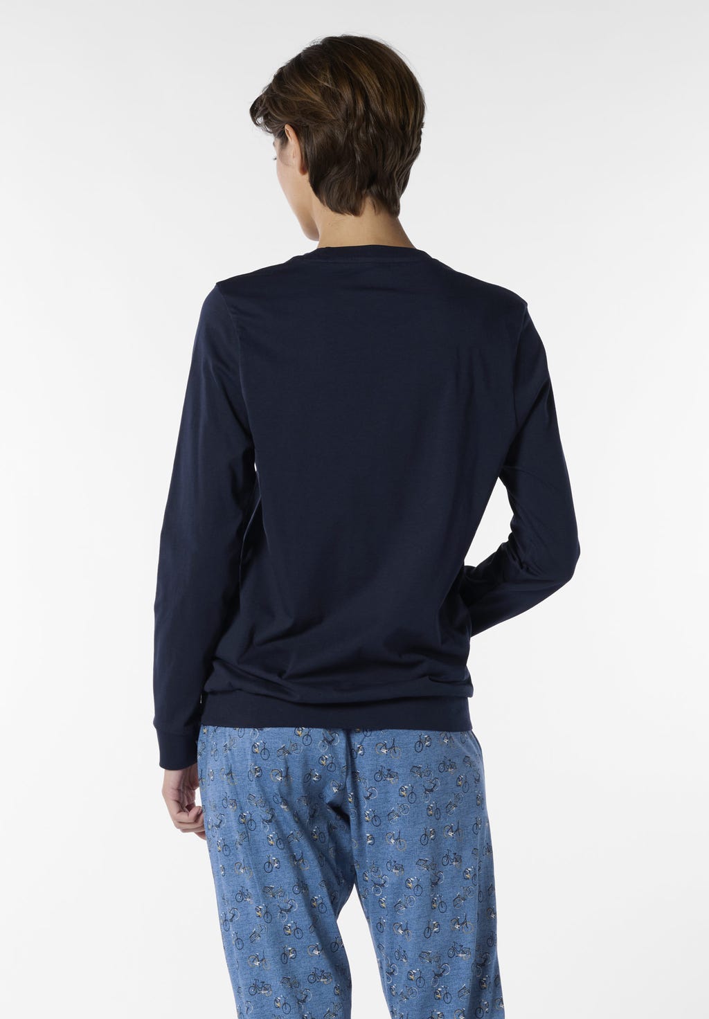 PIGIAMA UNISEX GIROCOLLO IN COTONE JERSEY STAMPA BICICLETTE PEROFIL