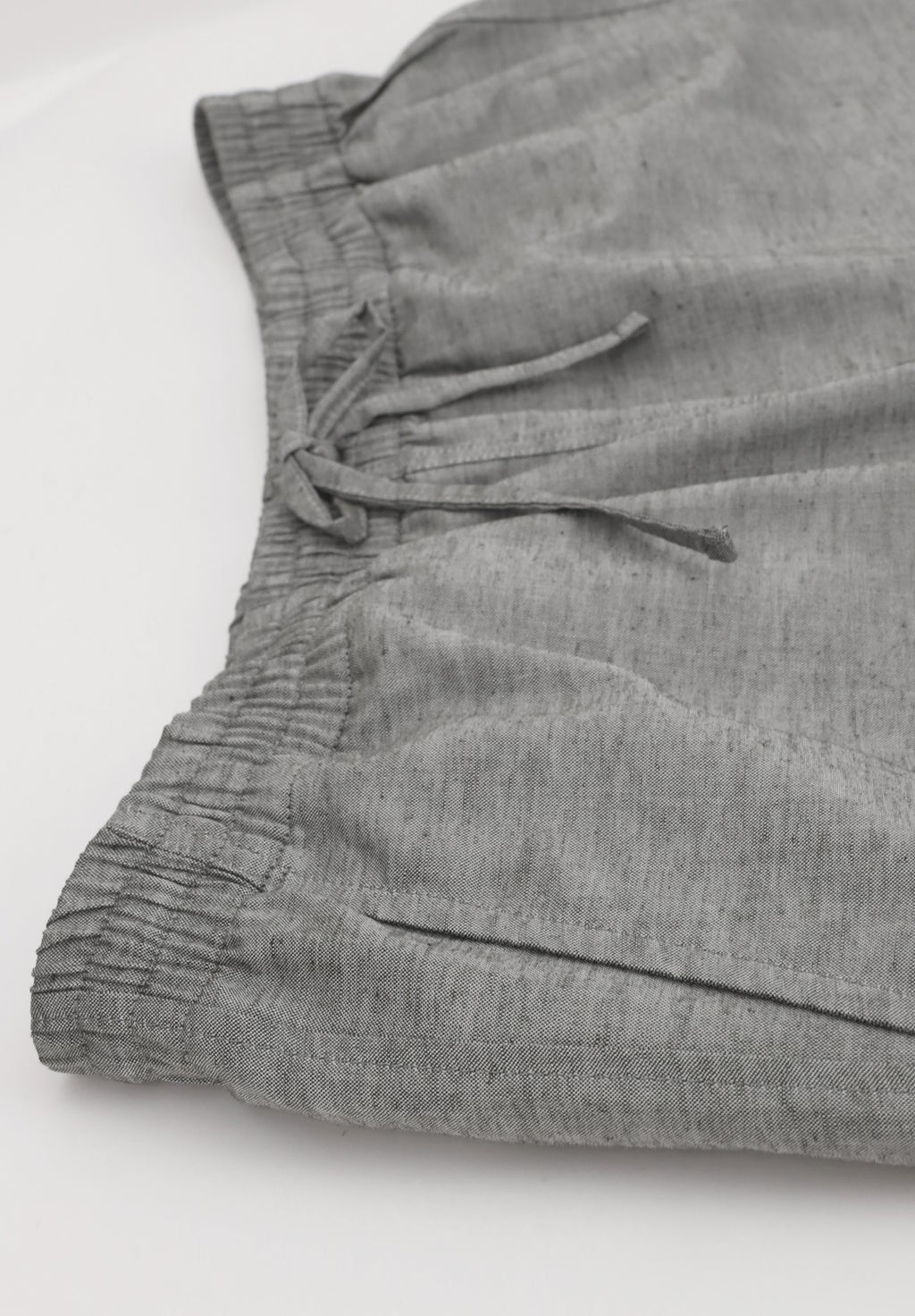 BERMUDA CON COULISSE IN LINO E COTONE PEROFIL