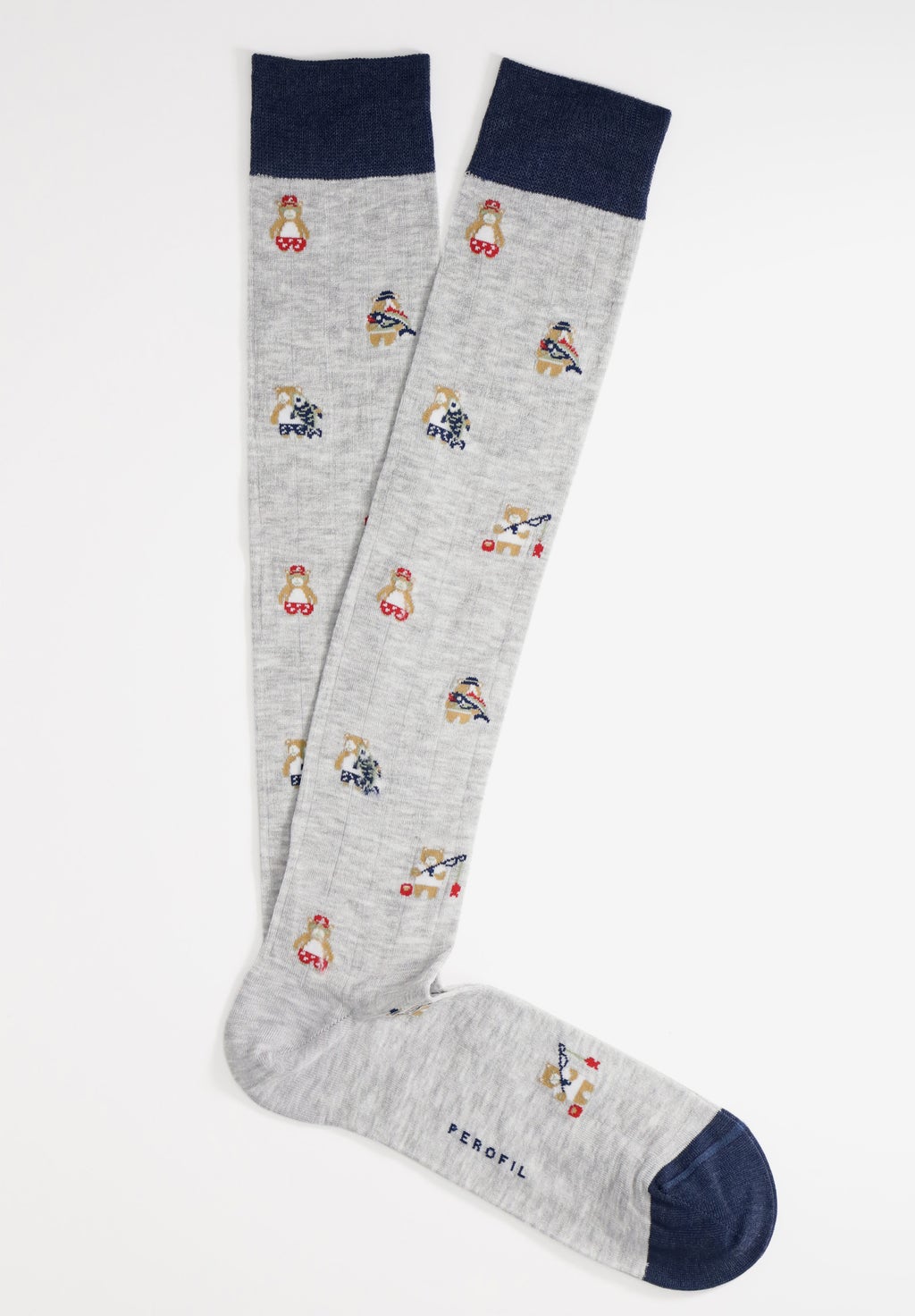 CALZA LUNGA IN FILO DI SCOZIA ELASTICIZZATO FANTASIA TEDDY PEROFIL