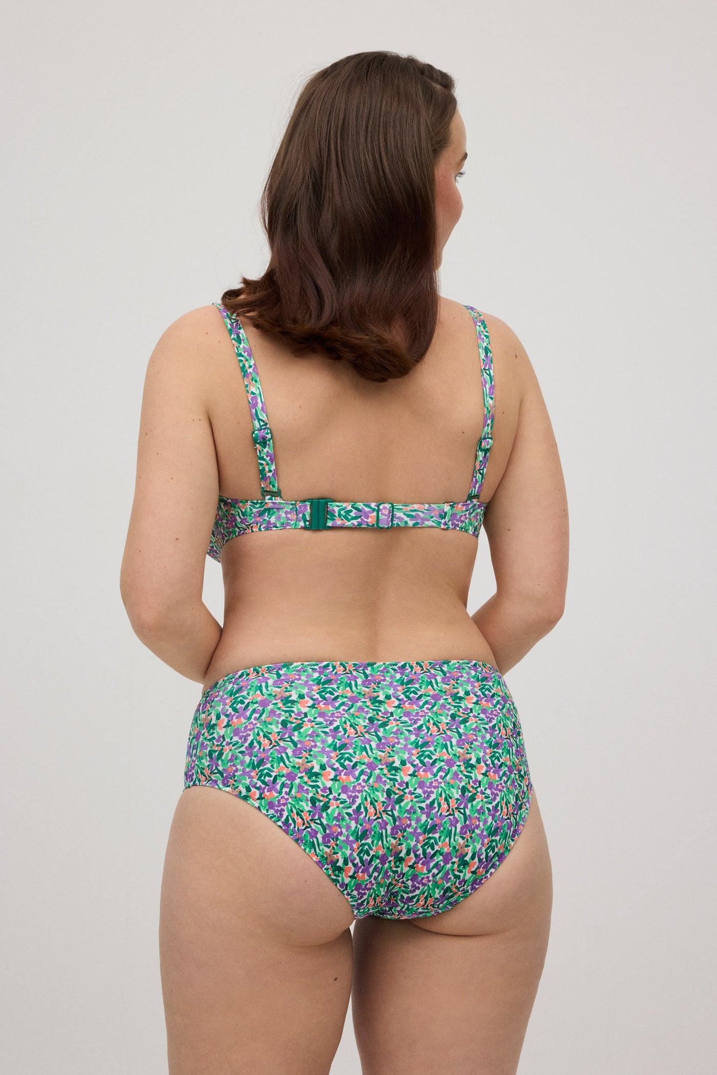 SLIP BIKINI VITA ALTA CONTENITIVO IN MICROPIQUÉ STAMPA FLOREALE YSABEL MORA