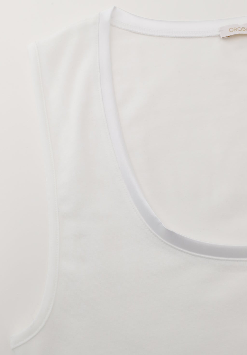 TOP SPALLA LARGA IN COTONE E MODAL PERFECT LINE OROBLU'
