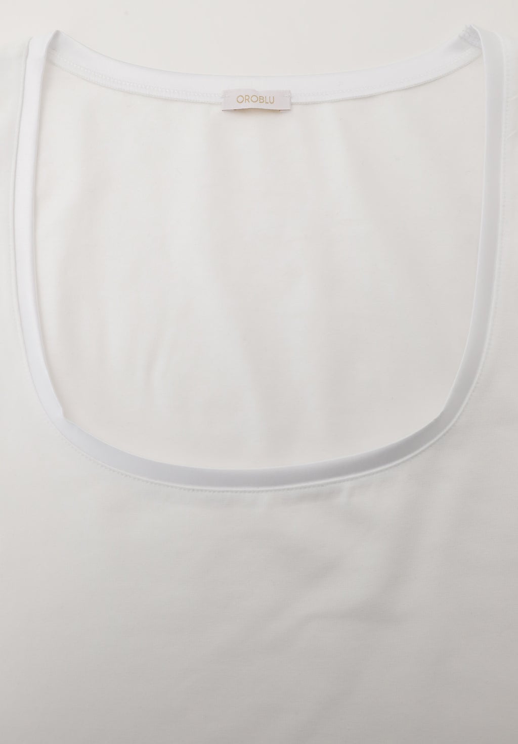 TOP SPALLA LARGA IN COTONE E MODAL PERFECT LINE OROBLU'
