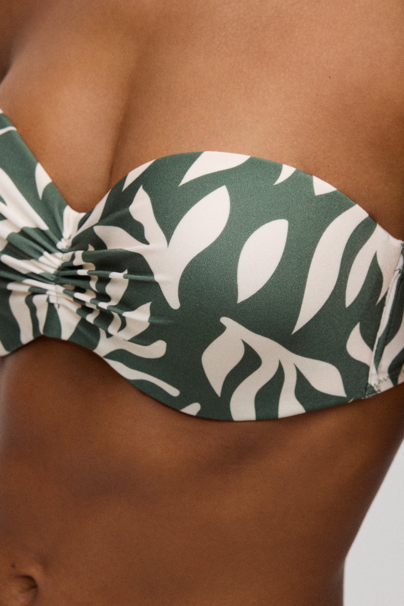 TOP A FASCIA STAMPA FOLIAGE YSABEL MORA