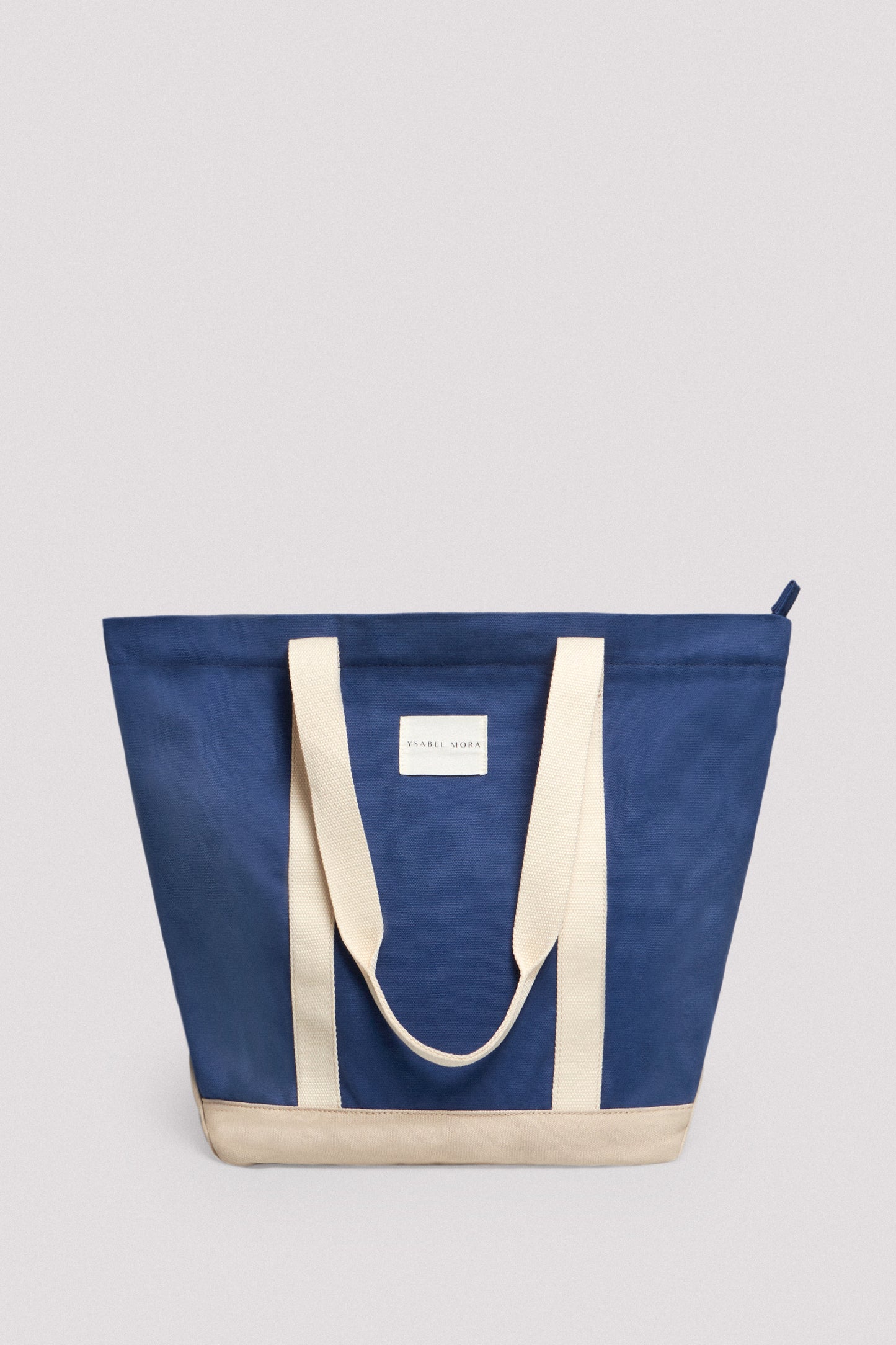 BORSA DA MARE IN TESSUTO BLU NAVY YSABEL MORA