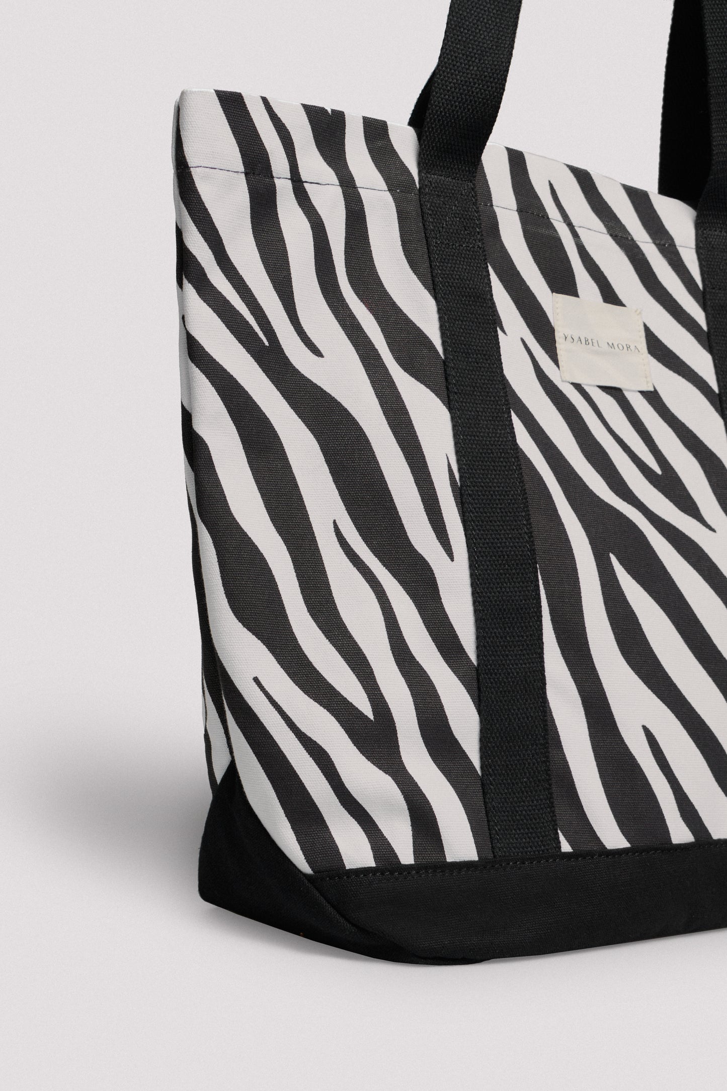 BORSA DA MARE IN TESSUTO STAMPA ANIMALIER ZEBRATA YSABEL MORA