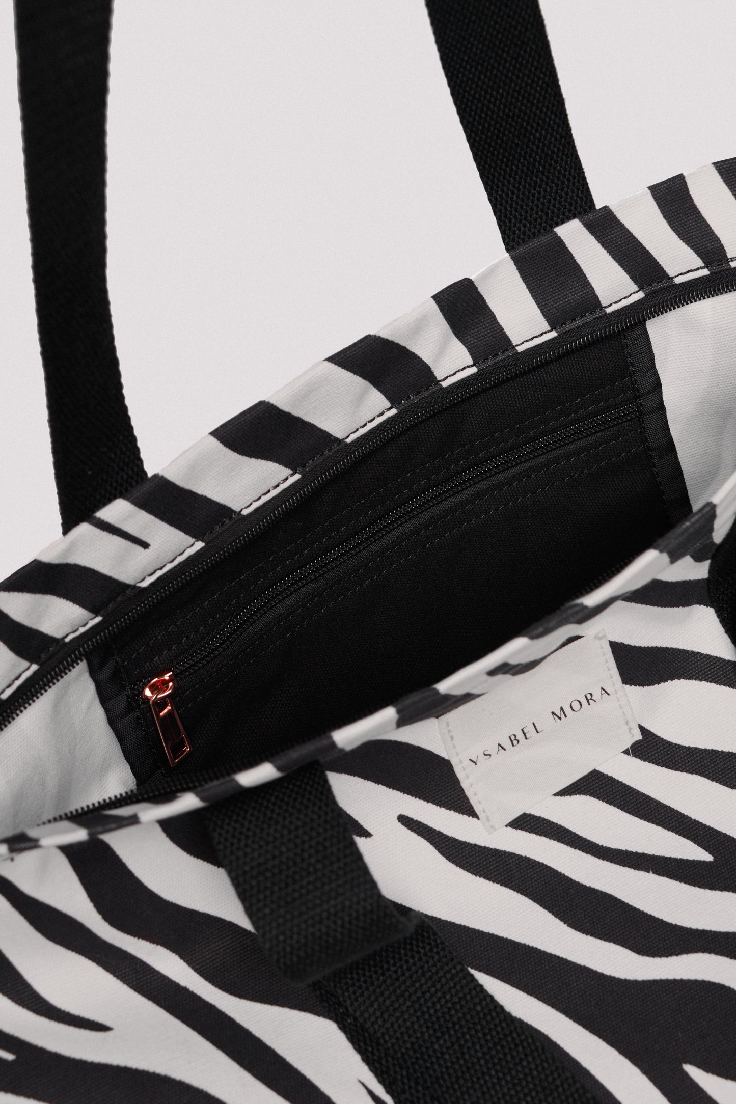 BORSA DA MARE IN TESSUTO STAMPA ANIMALIER ZEBRATA YSABEL MORA