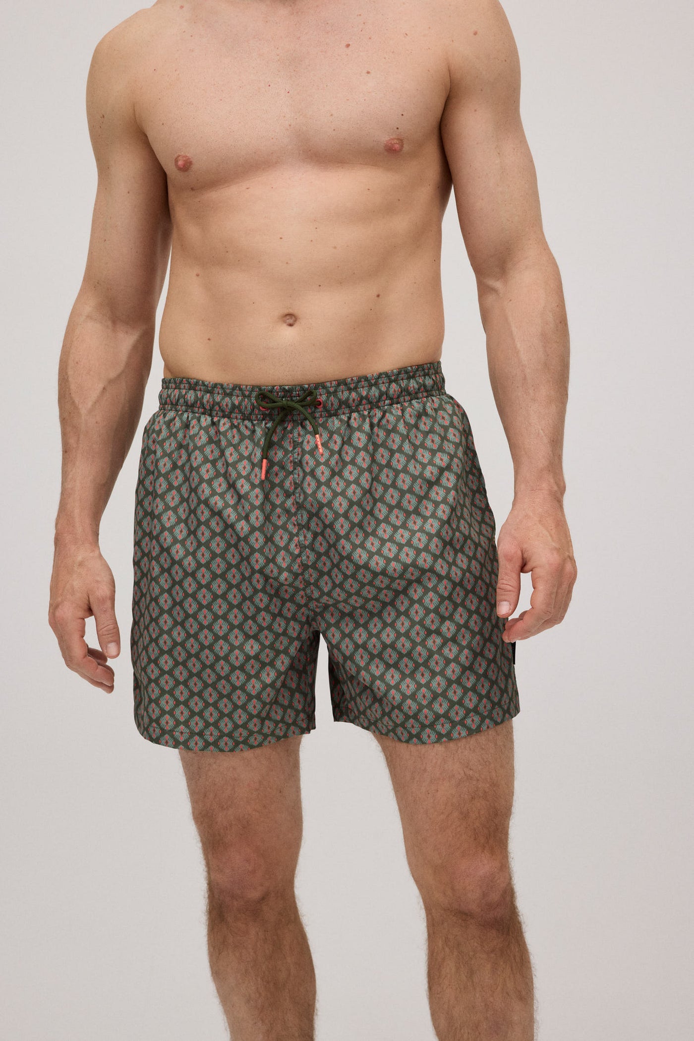 COSTUME BOXER CON STAMPA GEOMETRICA A ROMBI YSABEL MORA