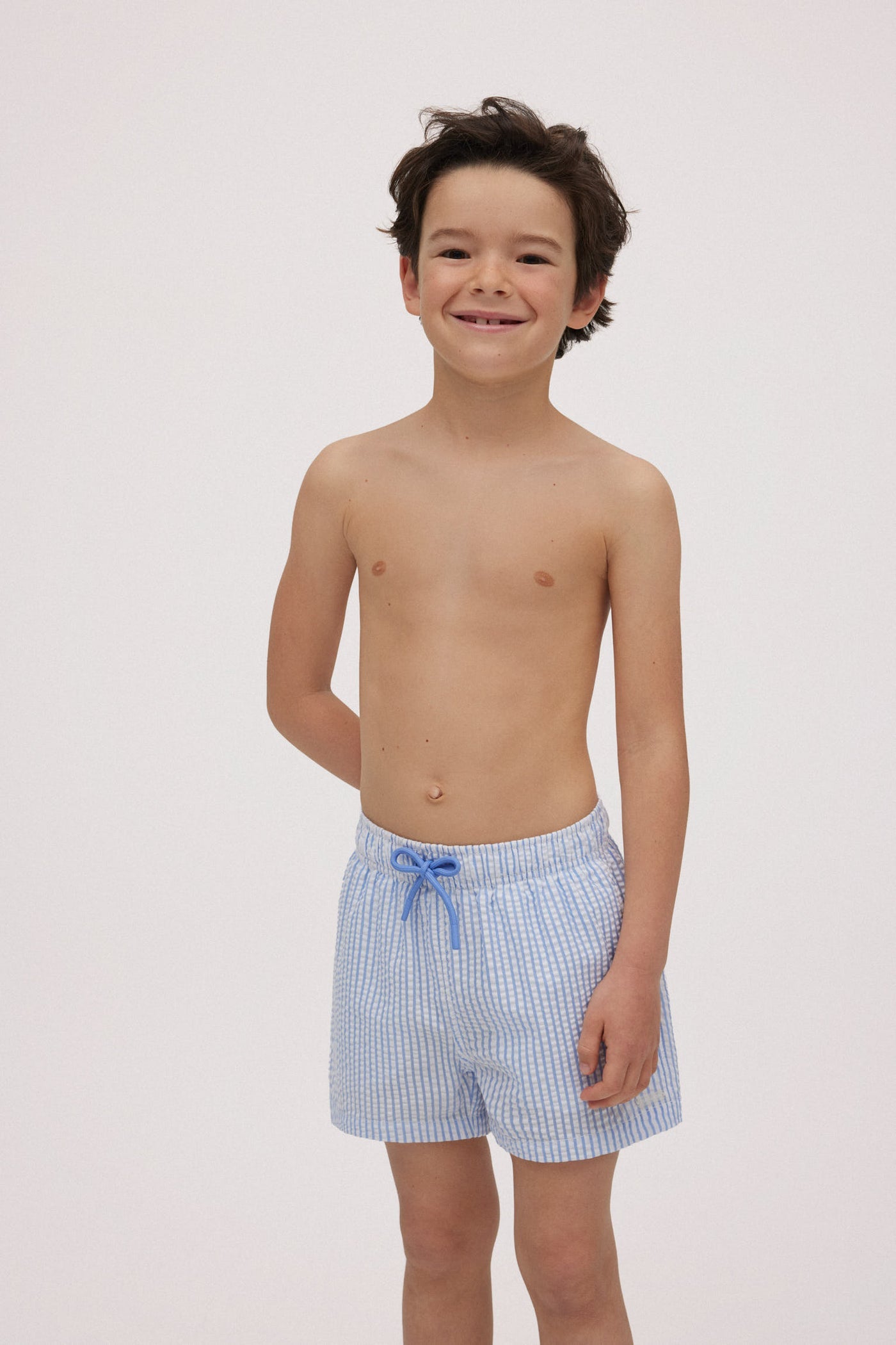 COSTUME BOXER BAMBINO CON STAMPA A RIGHE YSABEL MORA