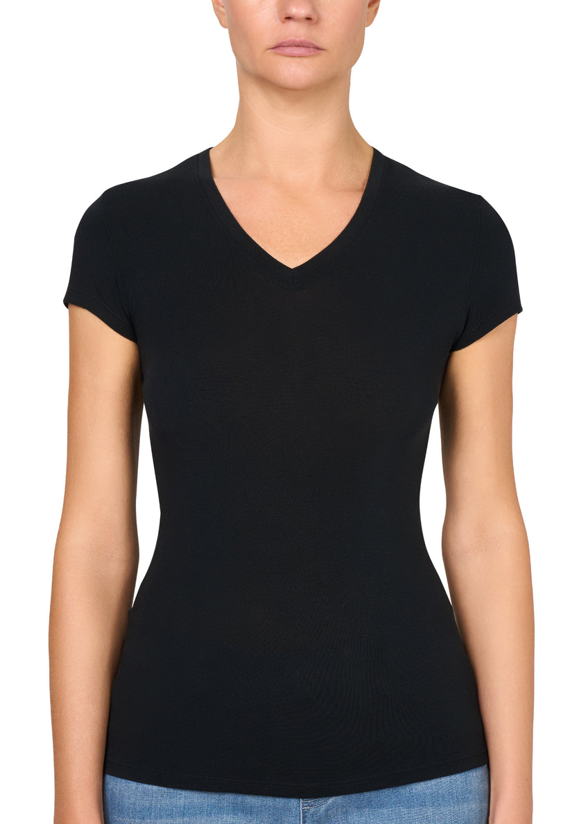 T-SHIRT LÉGER CON SETA SCOLLO A V PHILIPPE MATIGNON