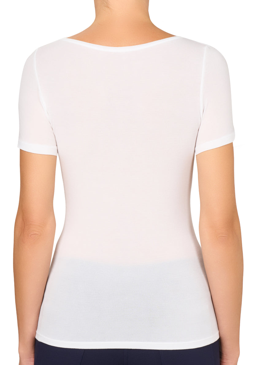 T-SHIRT LÉGER CON SETA SCOLLO A BARCHETTA PHILIPPE MATIGNON