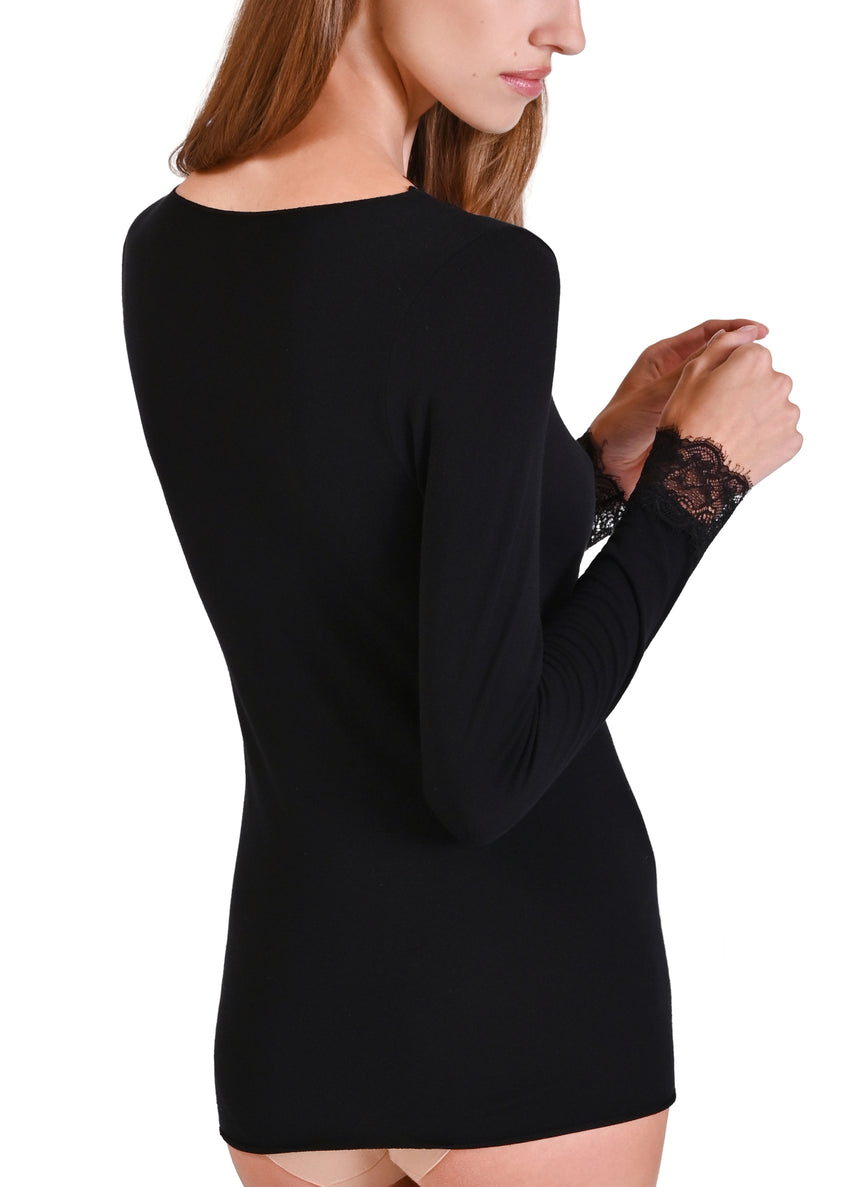 MAGLIA LEGER CON CASHMERE SCOLLO A V PIZZO PHILIPPE MATIGNON