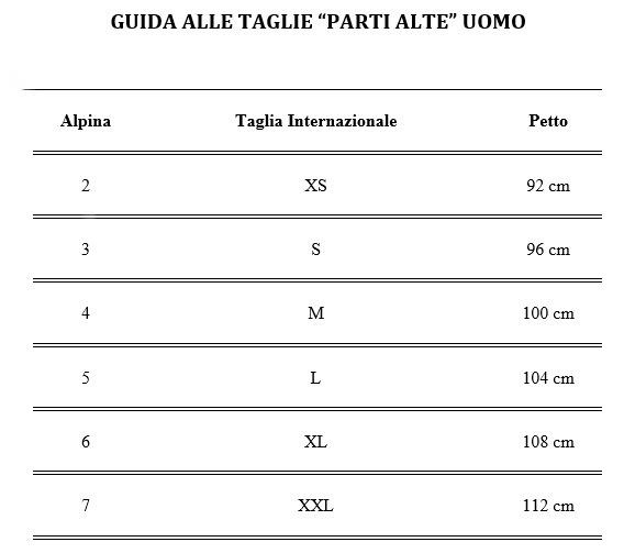 MAGLIETTA MEZZA MANICA COLLO A V IN CALDO COTONE ELASTICIZZATO ALPINA