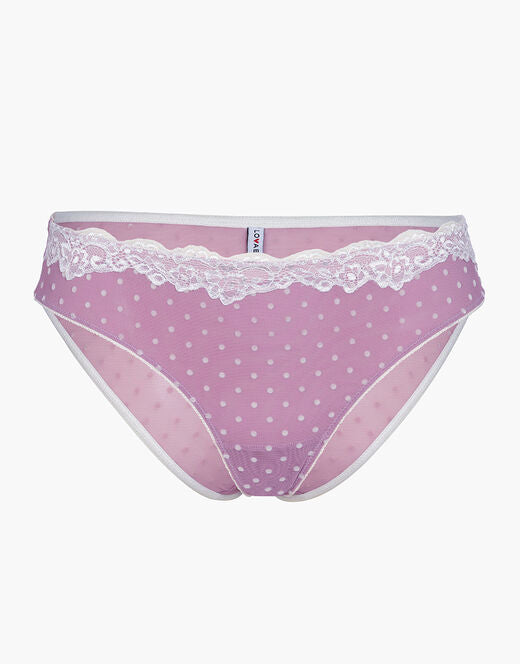 SLIP VELVET TULLY IN PIZZO E TULLE CON POIS LOVABLE
