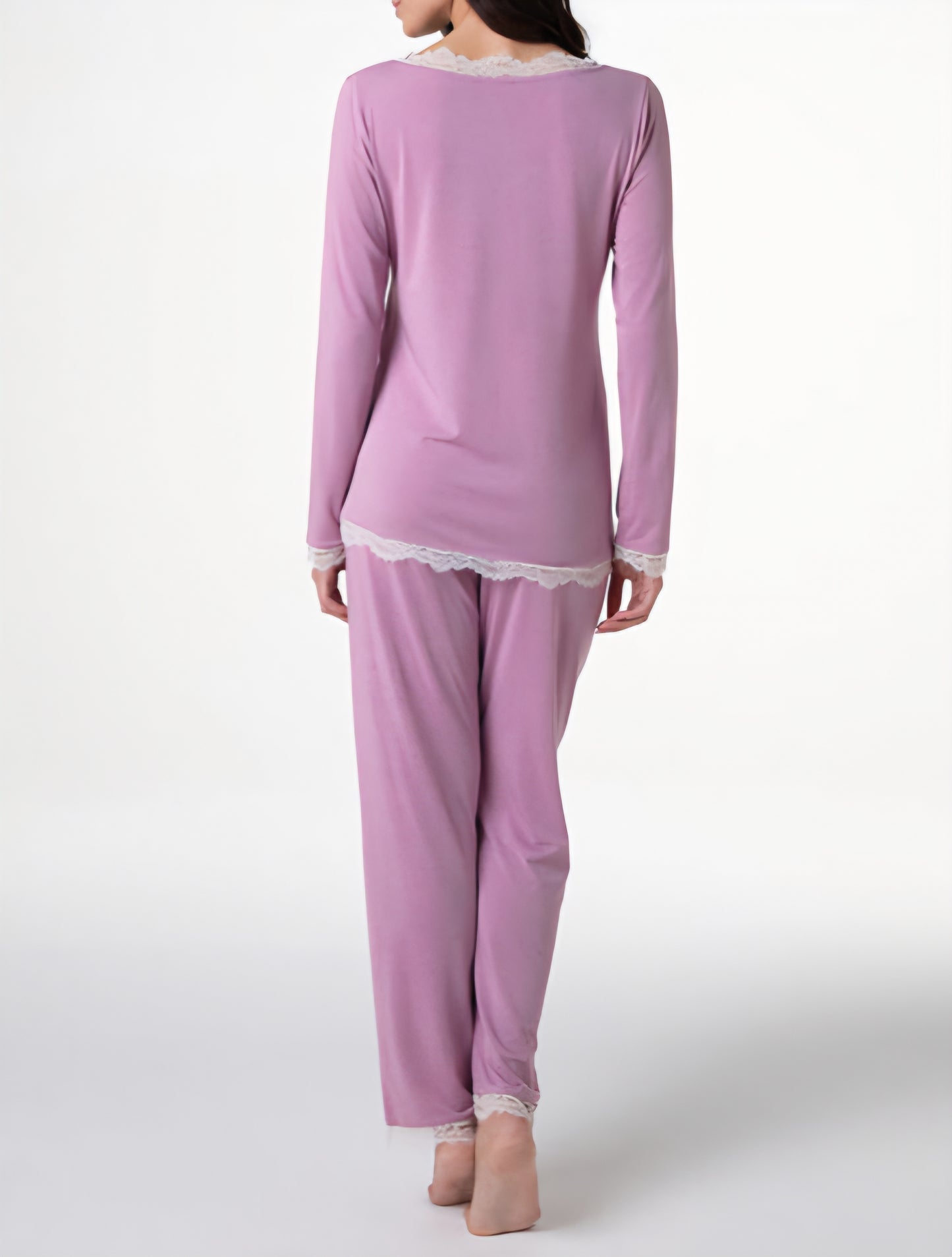 PIGIAMA LUNGO SCOLLO A V IN MODAL LOVABLE