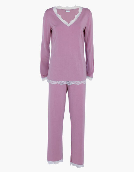 PIGIAMA LUNGO SCOLLO A V IN MODAL LOVABLE