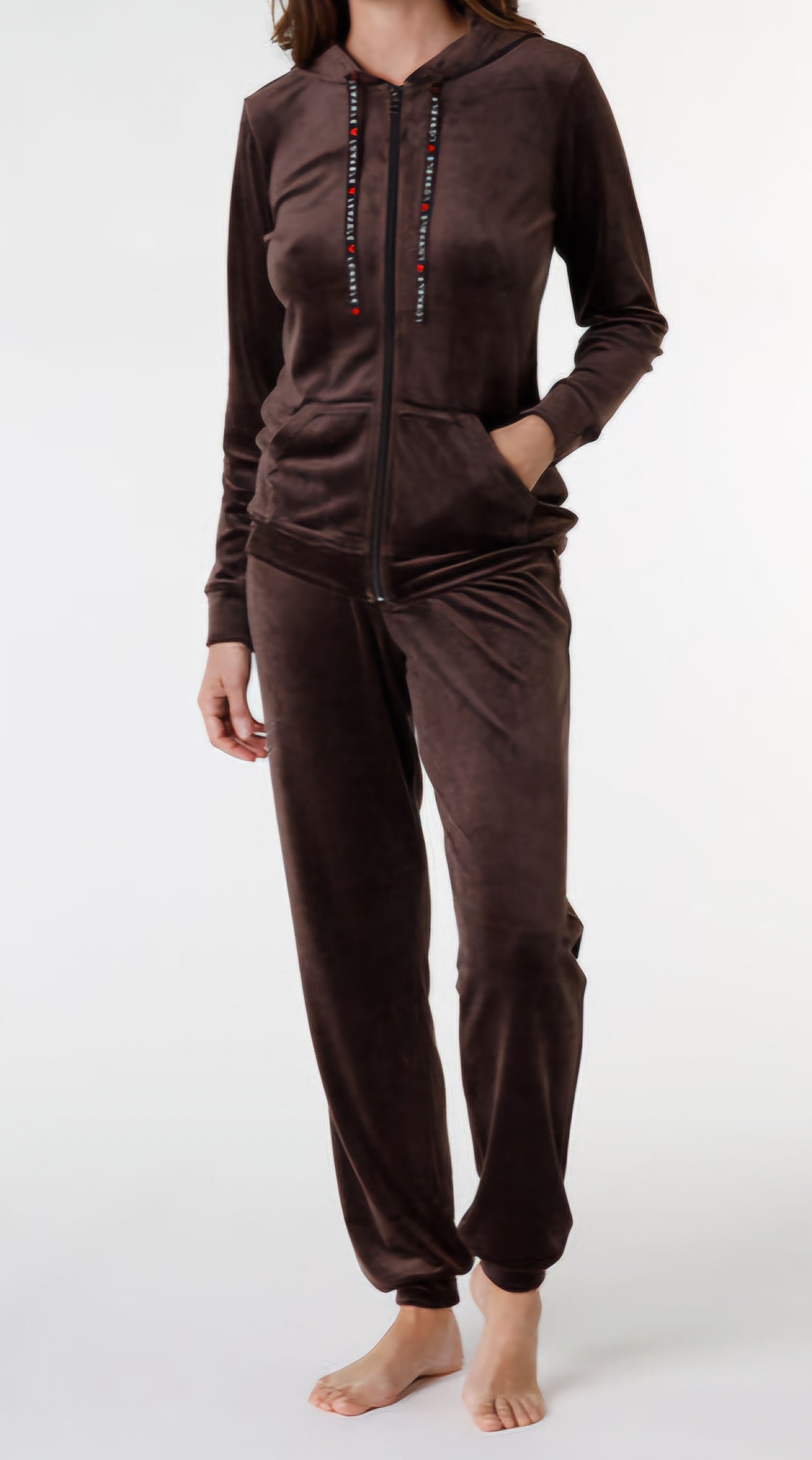 Pigiama Vestaglia Ciniglia Amazon Jumpsuit Tuta Ciniglia Nera