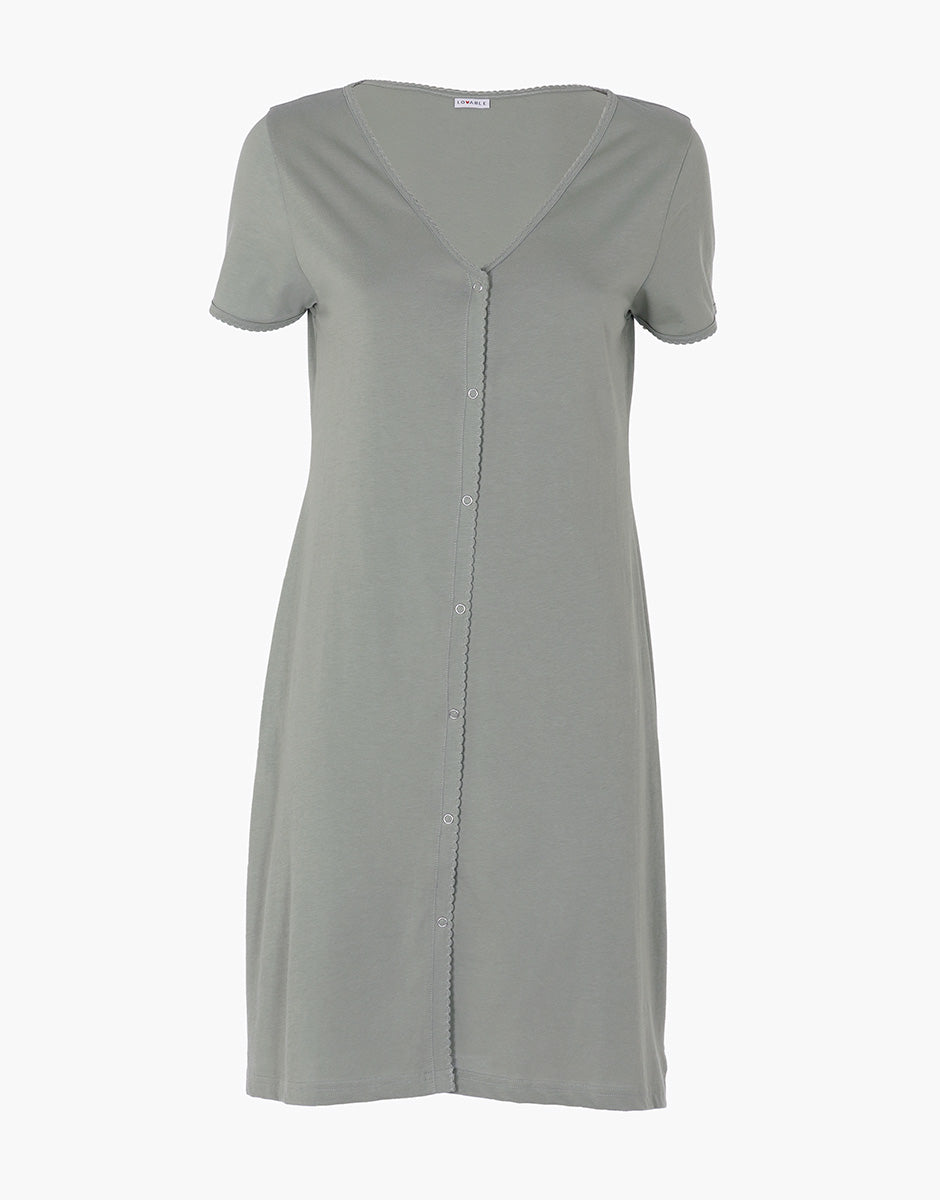 CAMICIA DA NOTTE APERTA IN JERSEY LOVABLE
