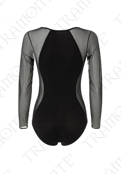 BODY CON PARTI IN TULLE 'ONDA' TRAMONTE