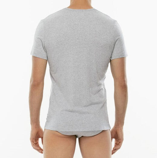 T-SHIRT SCOLLO A V COTTON STRETCH LOVABLE