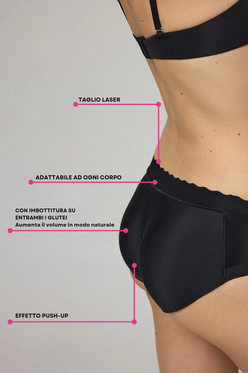 SLIP PUSH-UP IN TINTA UNITA NERO YSABEL MORA