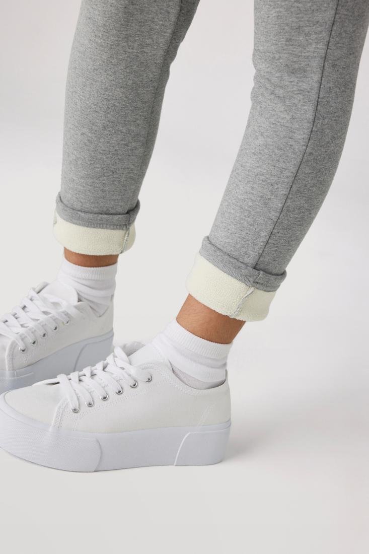 LEGGINGS TERMICO GRIGIO IN COTONE BAMBINA YSABEL MORA