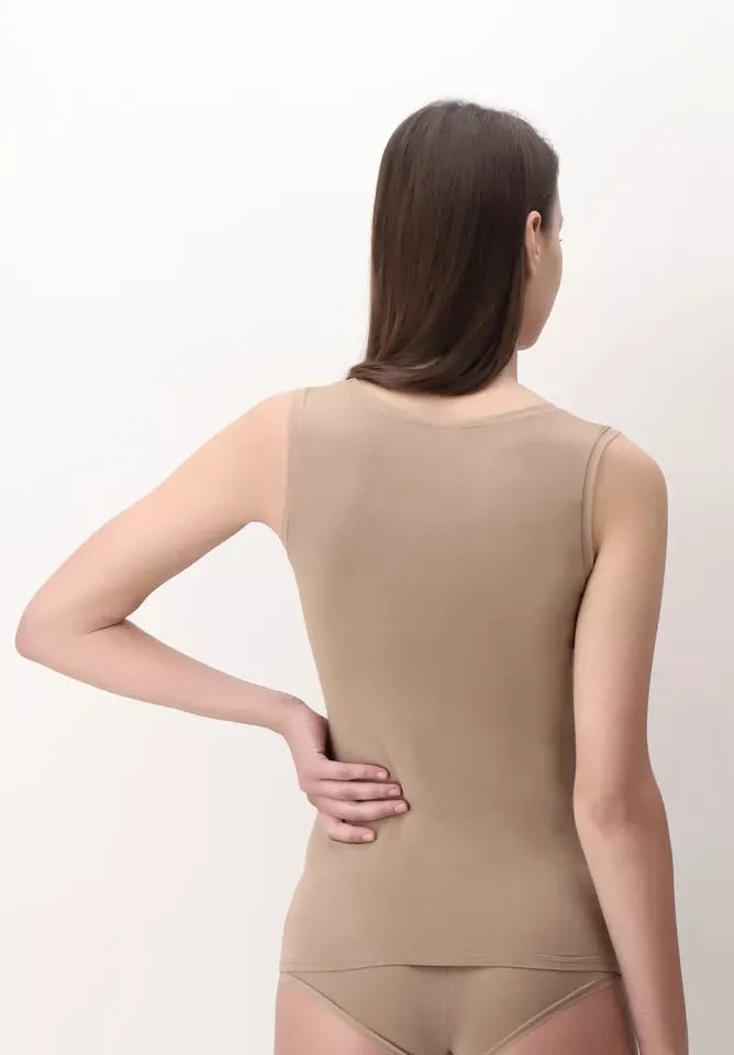 CANOTTA SPALLA LARGA IN MODAL ELASTICIZZATO PERFECT LINE OROBLÙ