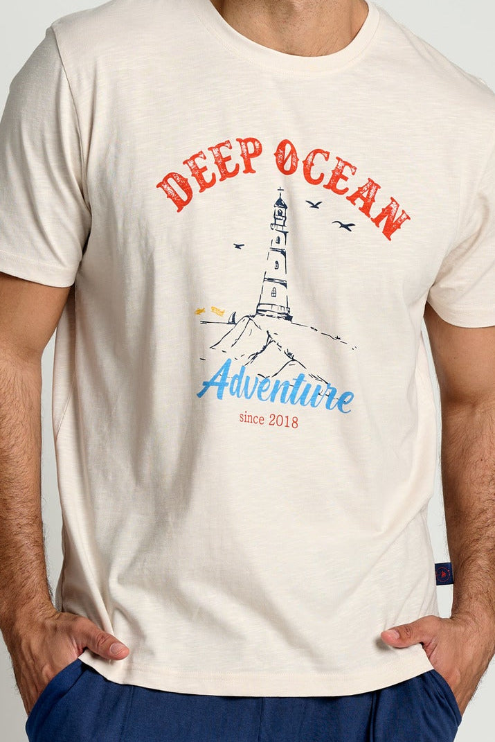 PIGIAMA CORTO UOMO STAMPA DEEP OCEAN MUYDEMI