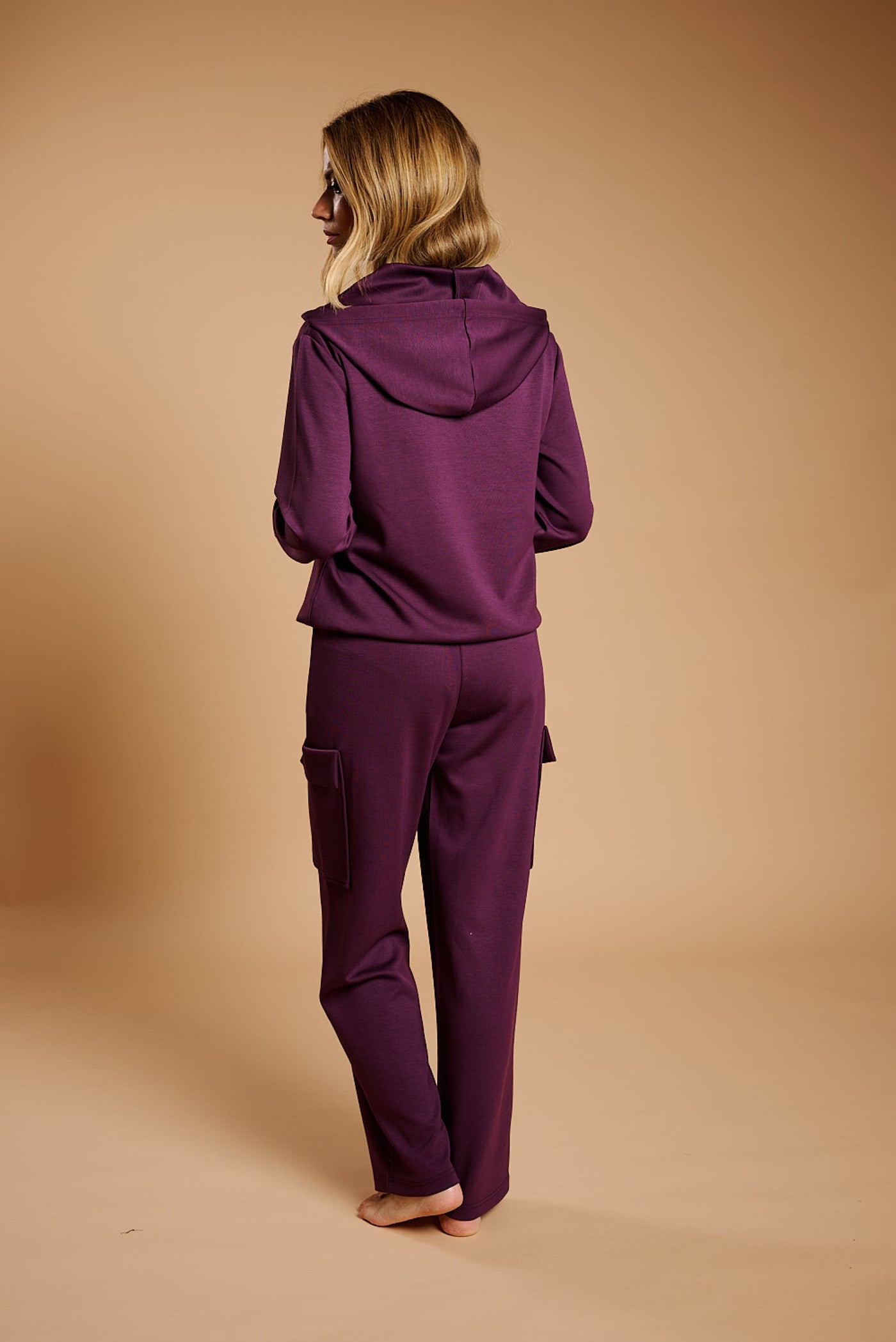 PIGIAMA BORDEAUX CON CAPPUCCIO MUYDEMI