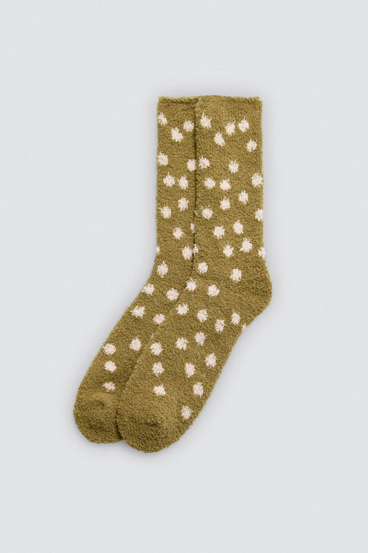 CALZINI IN FLANELLA EXTRA MORBIDI CON STAMPA A POIS YSABEL MORA