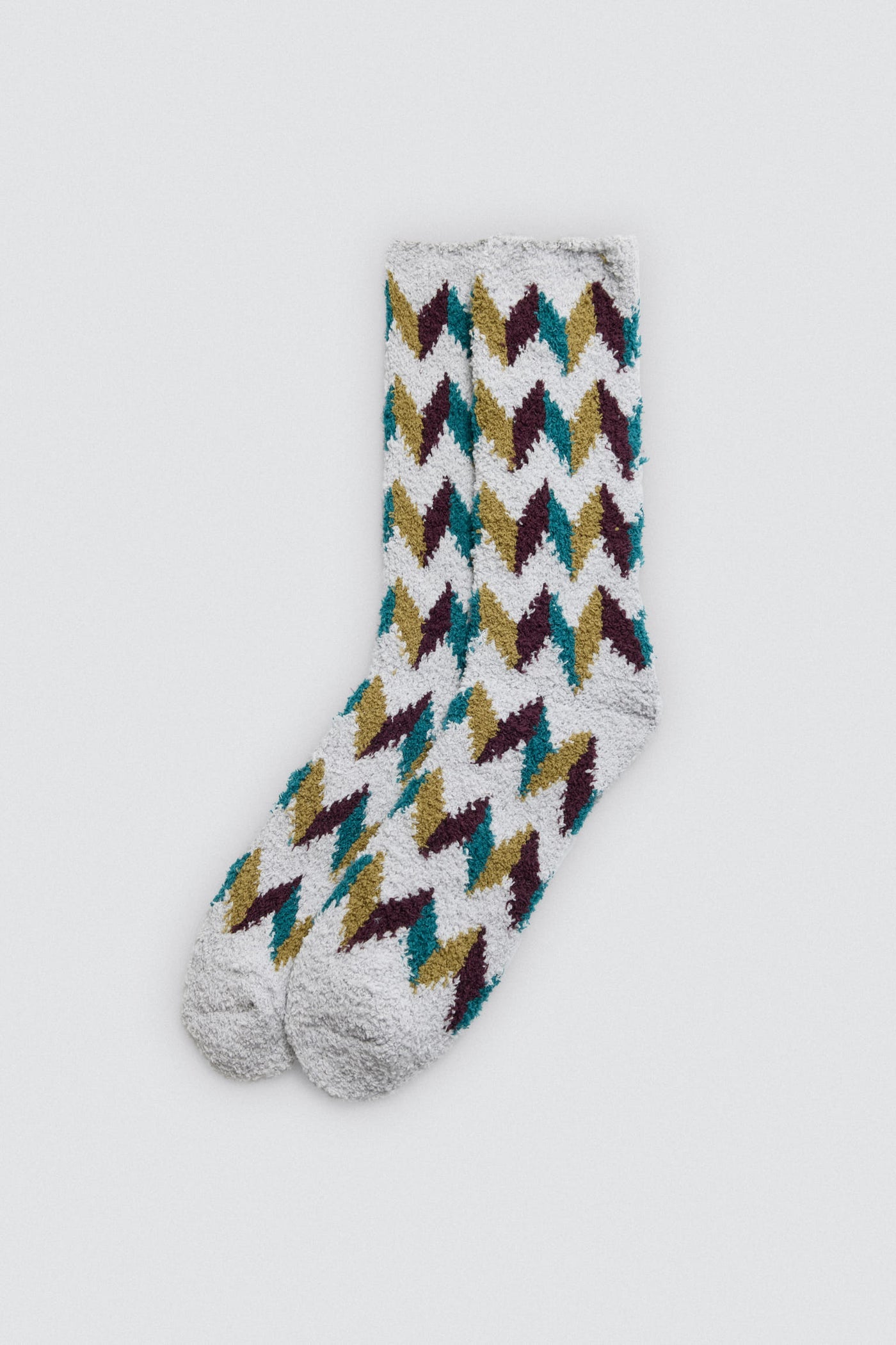 CALZINI IN FLANELLA EXTRA MORBIDI CON STAMPA GEOMETRICA YSABEL MORA