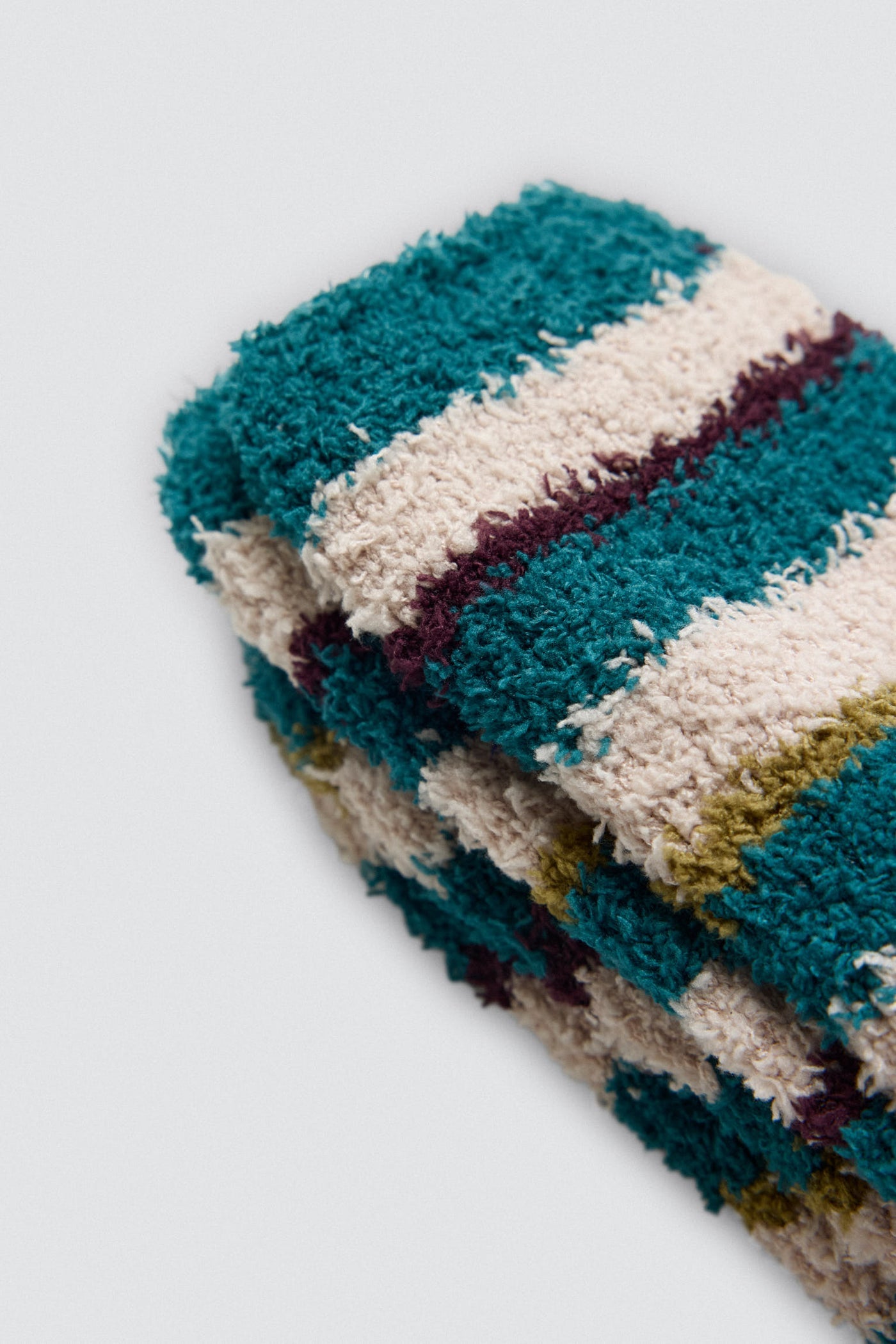 CALZINI IN FLANELLA EXTRA MORBIDI CON STAMPA A RIGHE YSABEL MORA