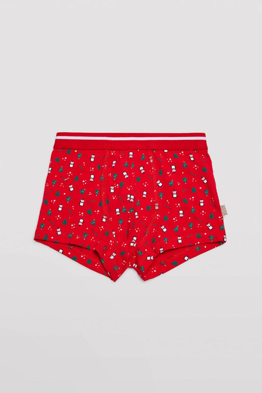 BOXER BIMBO IN COTONE NATURALE ROSSO YSABEL MORA