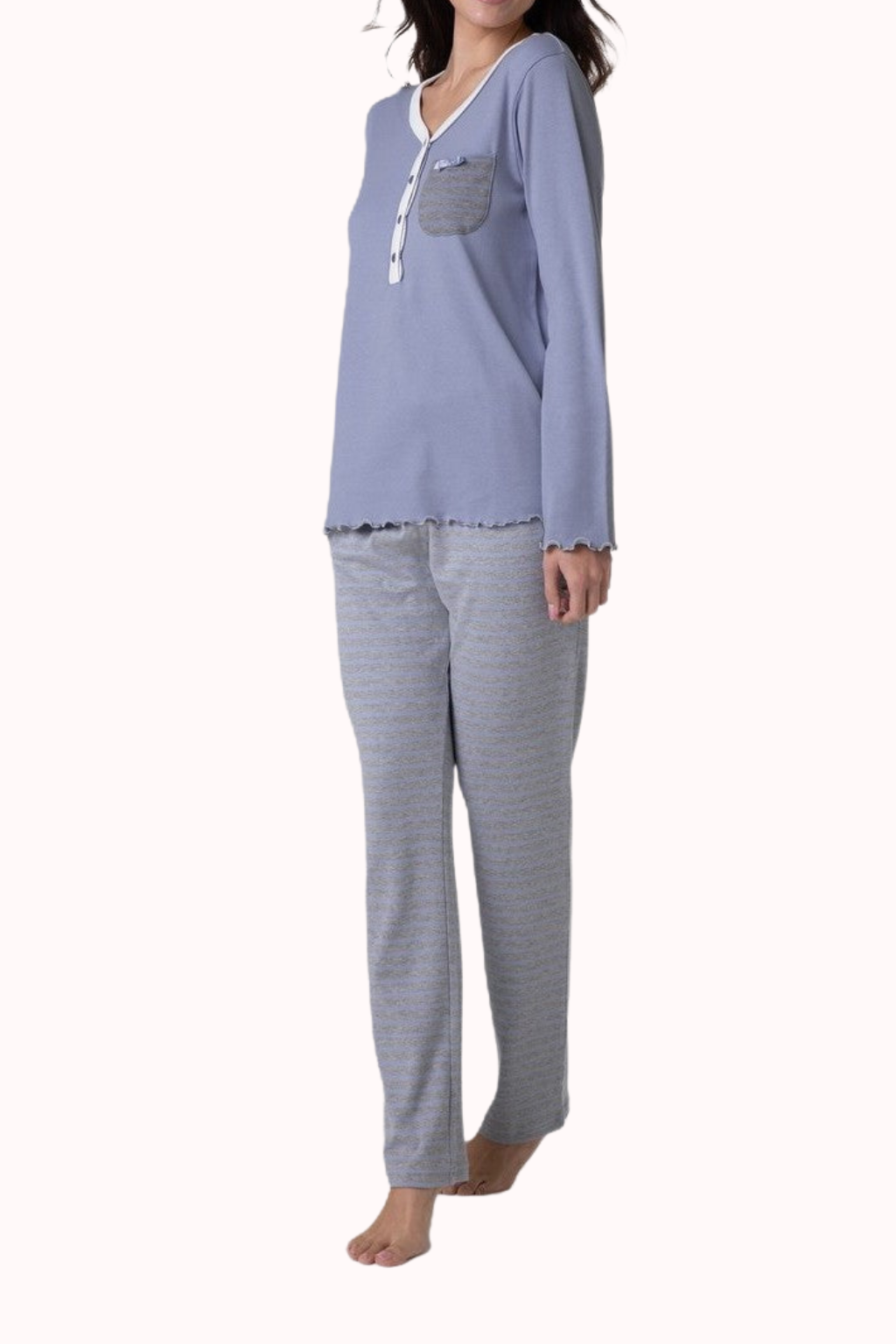 PIGIAMA SERAFINO LUNGO IN JERSEY DI COTONE LOVABLE