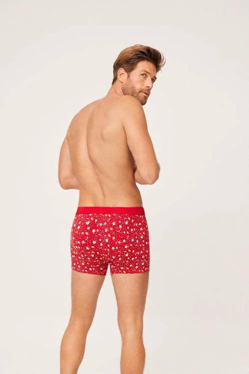 SET BOXER UOMO + CALZINI IN COTONE ROSSO YSABEL MORA