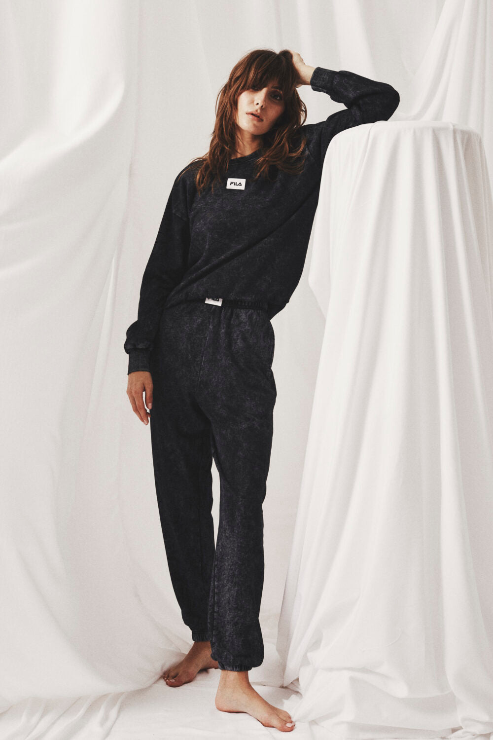 TUTA DONNA MOONLESS NIGHT IN COTONE FELPATO FILA
