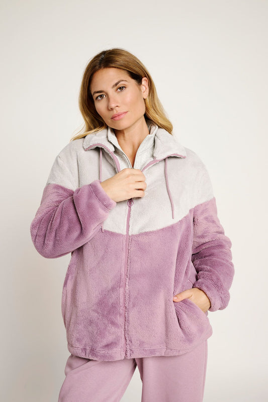 GIACCA IN PILE BICOLOR ULTRA MORBIDO MUYDEMI