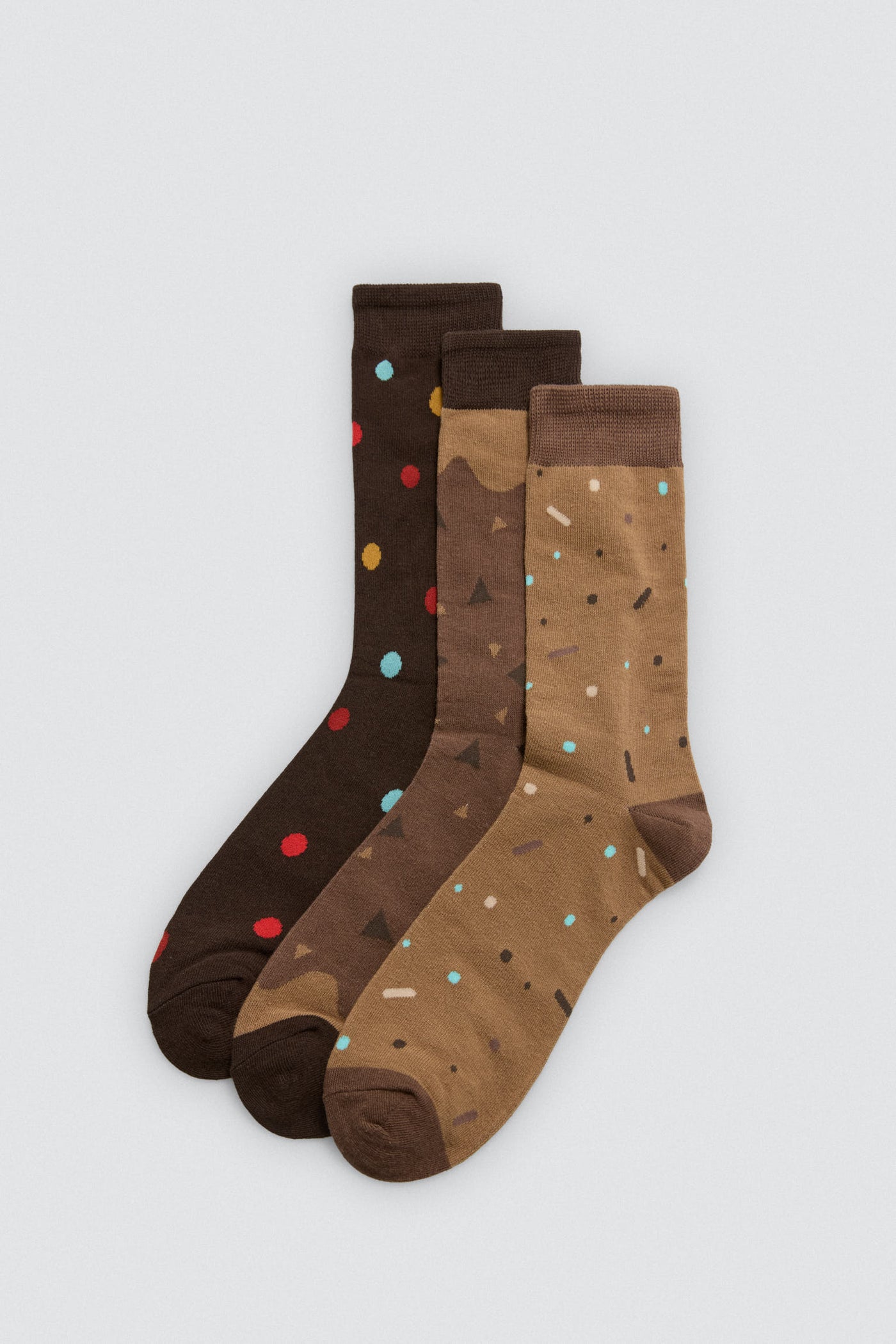 CONFEZIONE REGALO DA 3 CALZINI A FORMA DI MUFFIN AL CIOCCOLATO YSABEL MORA