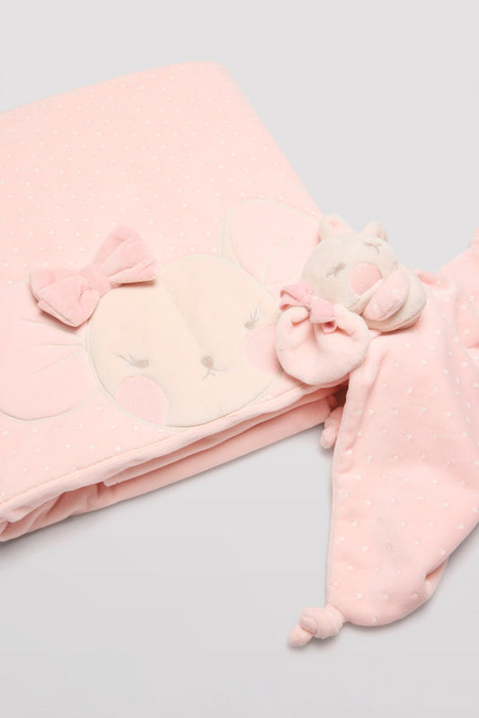 SET COPERTA + DOUDOU TOPOLINO ROSA YSABEL MORA