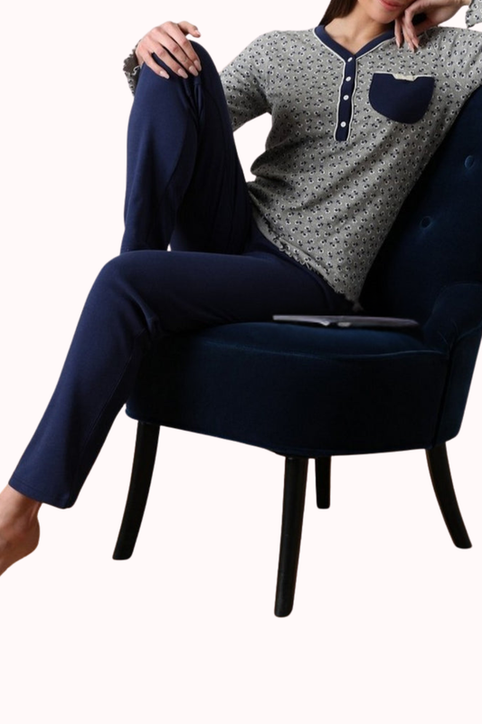 PIGIAMA SERAFINO LUNGO IN JERSEY DI COTONE LOVABLE